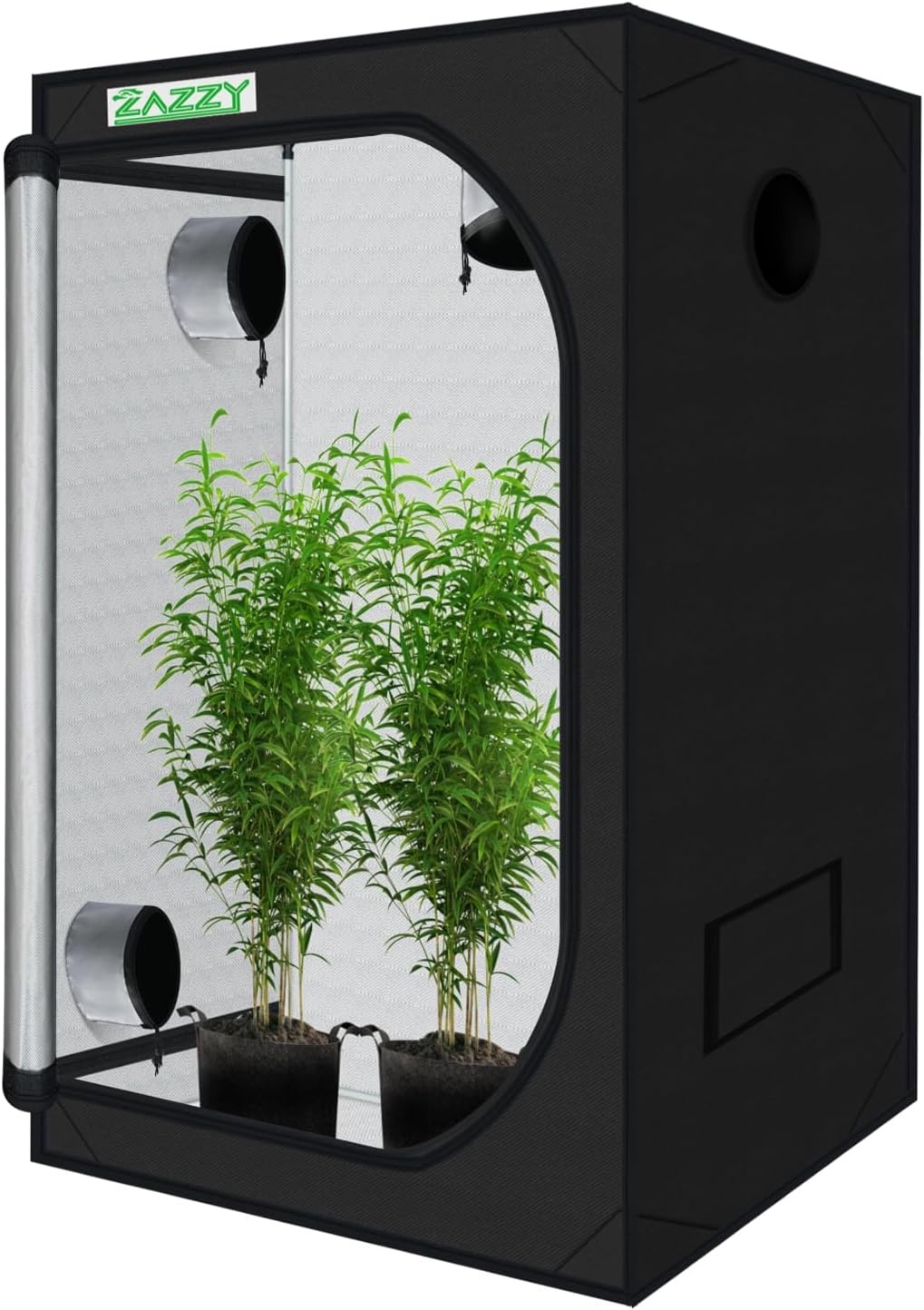 4x4 Grow Tent, 48"x48"x78" 600D Mylar Growing Tents for Indoor Plant | 100% Reflective Mylar Interior, Easy-view