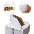 Cardboard Boxes, Pack of 35 Corrugated Storage Bins 12x2x4.5 inch Pantry Organizer Bins for Shelves Garage Office