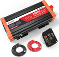 3000W Pure Sine Wave Inverter 12V DC to 120V AC, 6000W Peak | LCD Display, 23 ft Wired Remote, Dual AC and 20A