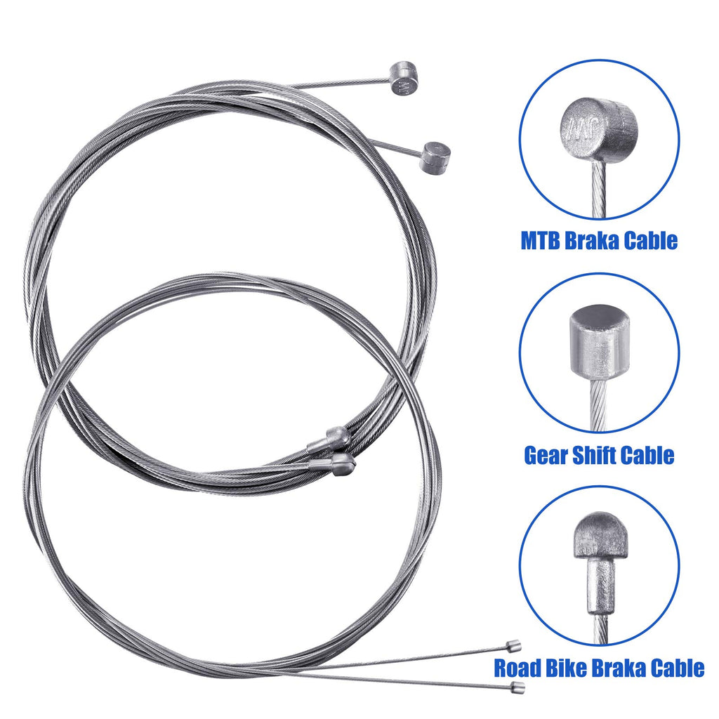 Universal Bike Brake Cable Kit Bicycle Cable Housing Set, Blue