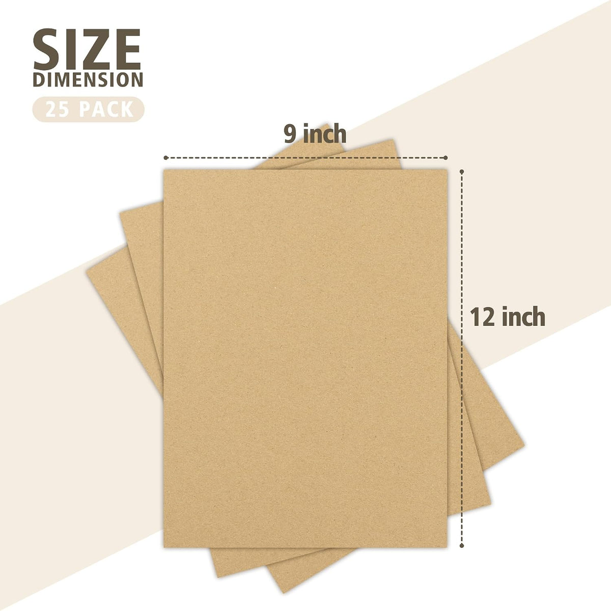 9x12 Inch Corrugated Cardboard Sheets 25 Pack