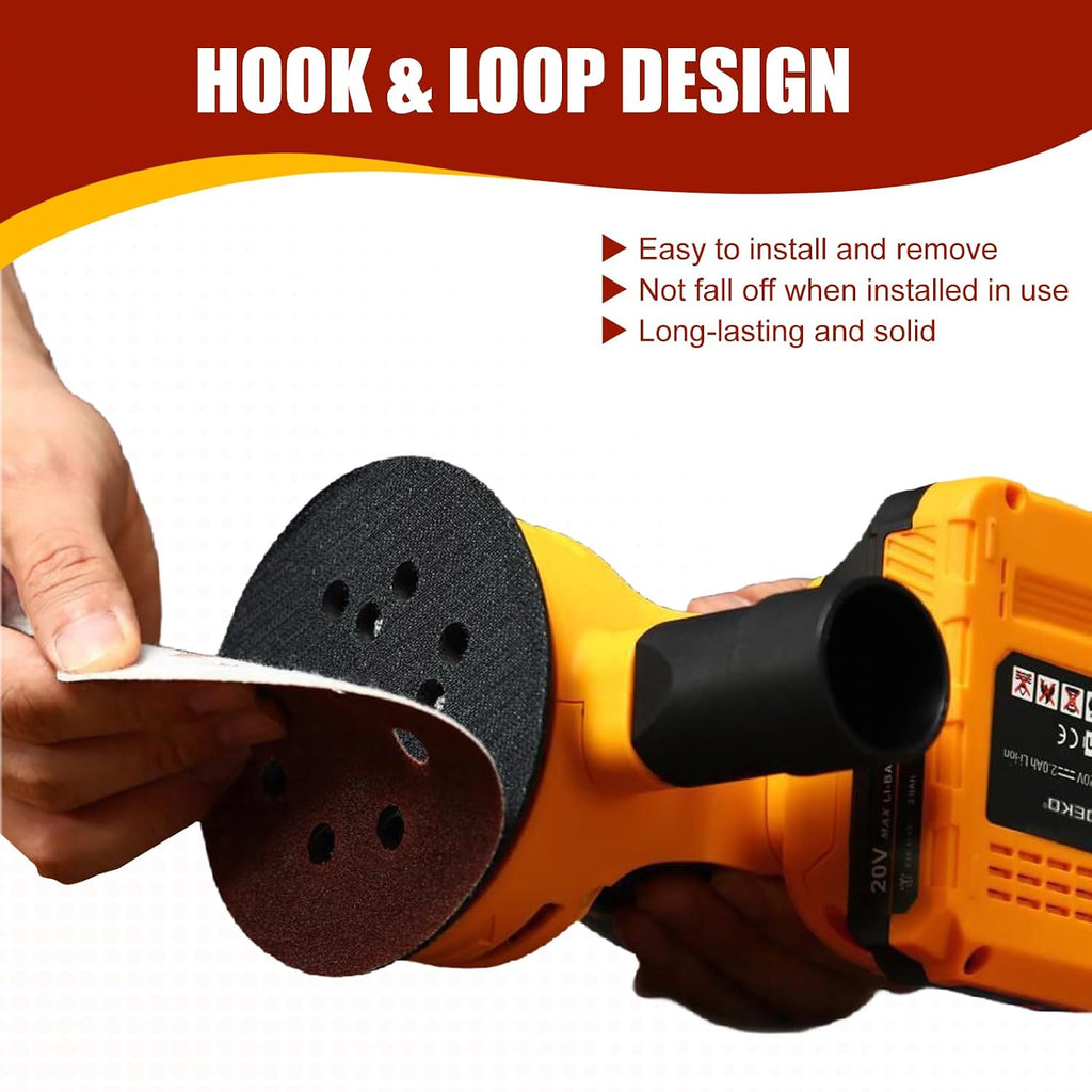 70 PCS 5 Inch 8-Hole Sanding Discs, 9 Mixed Grits | 40 80 120 180 240 320 400 600 800 Grit Hook and Loop Sandpaper