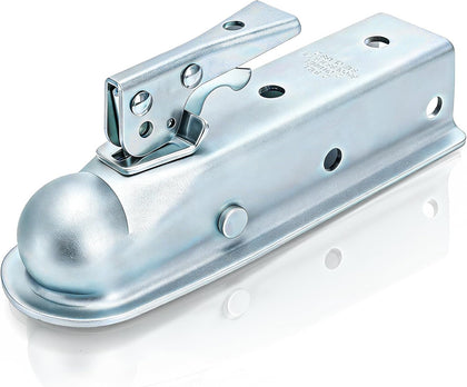 Straight Trailer Tongue Coupler, Straight Trailer Coupler for 2 Inch Ball Hitch, 2" Channel Width 3500 Lbs Trailer