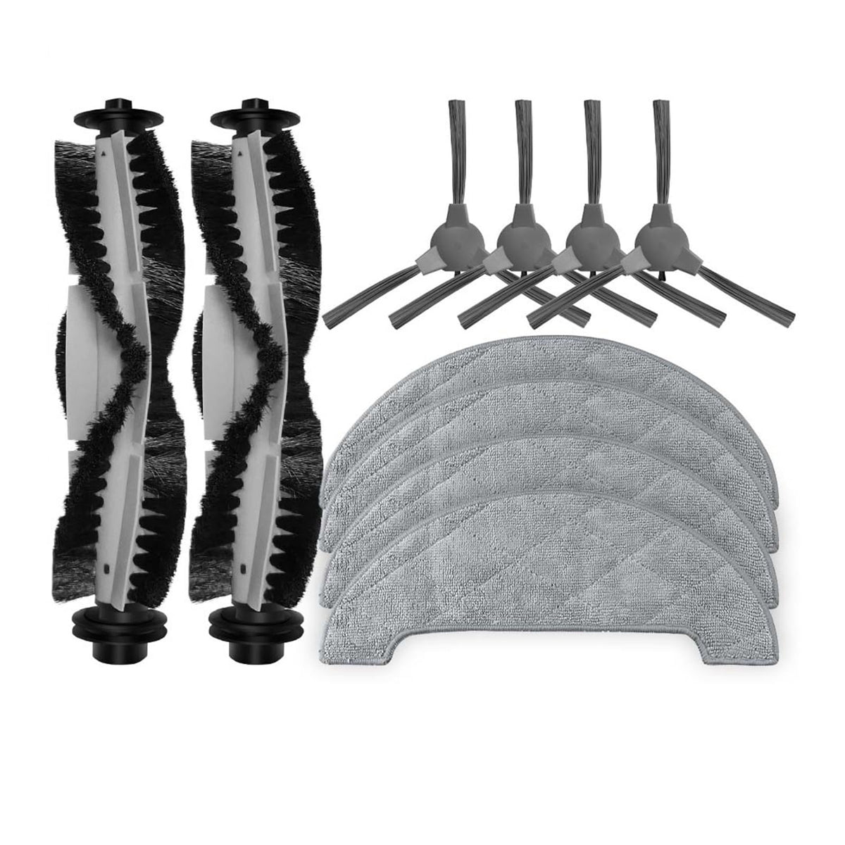VEODONT Compatible with Deenkee D40 Robot Vacuums Roller Main Side Brush Mop Cloths Rag Replacement Accessory Spare Part(Set G)