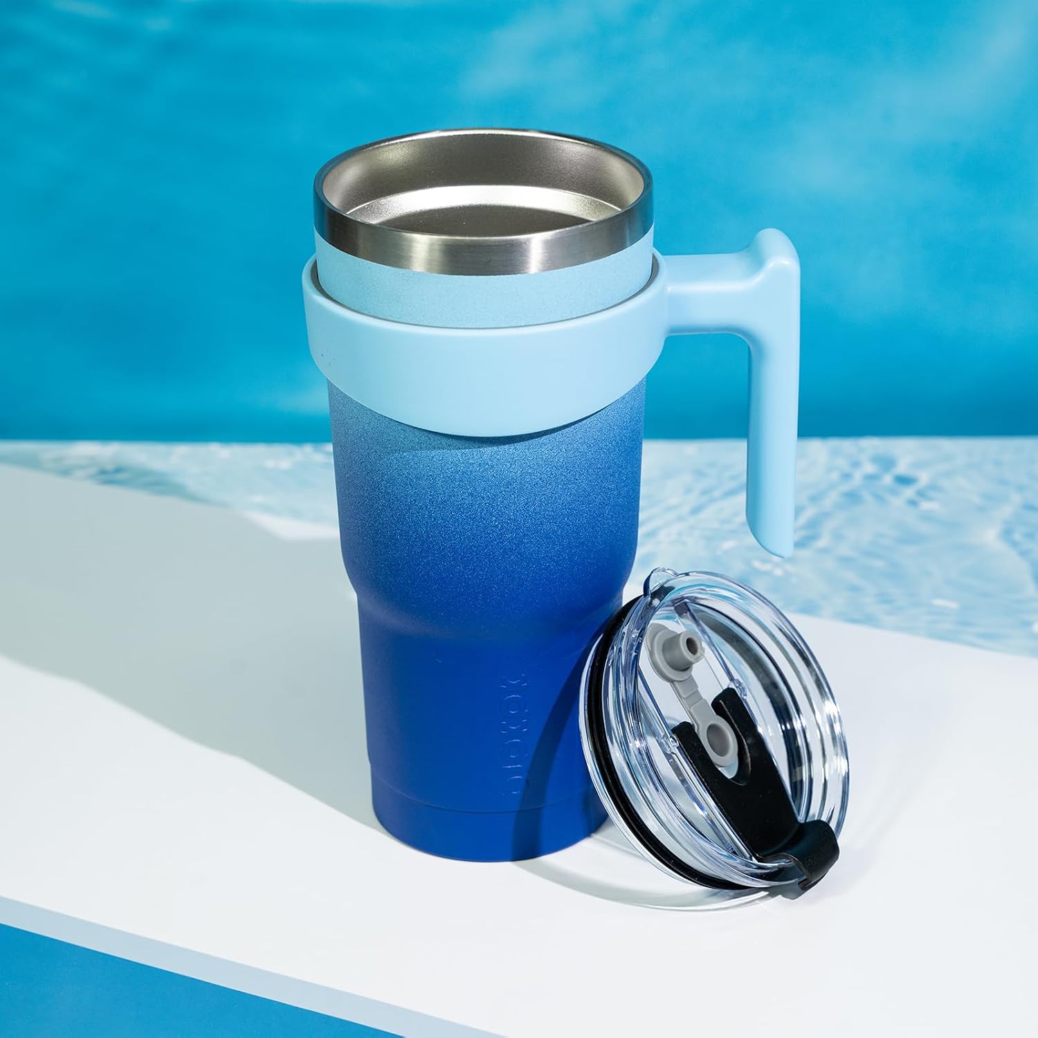 40 oz Tumbler with Handle & Straw, Insulated Stainless Steel Mug | Double Wall Vacuum, Keeps Hot/Cold, Thermal Cup