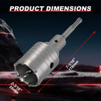 Professional 2-3/16" (55mm) Concrete Hole Saw 110mm SDS Plus & Dust Bag