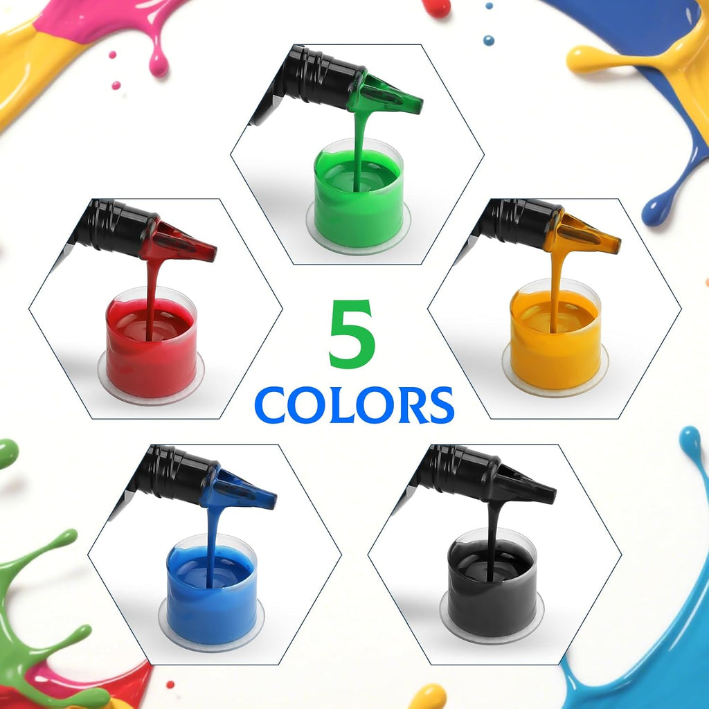 Tattoo Ink 5 Colors 1oz 30ml Tattoo Supply Black Pigment Natural Plant Tattoo Ink Pigment Permanent Makeup Tattoos