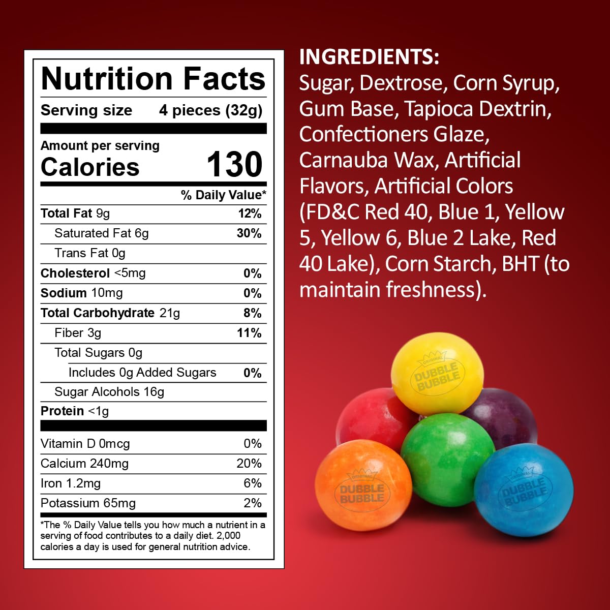 1 inch Gumball Machine Refills, Bulk, 1.5 lb