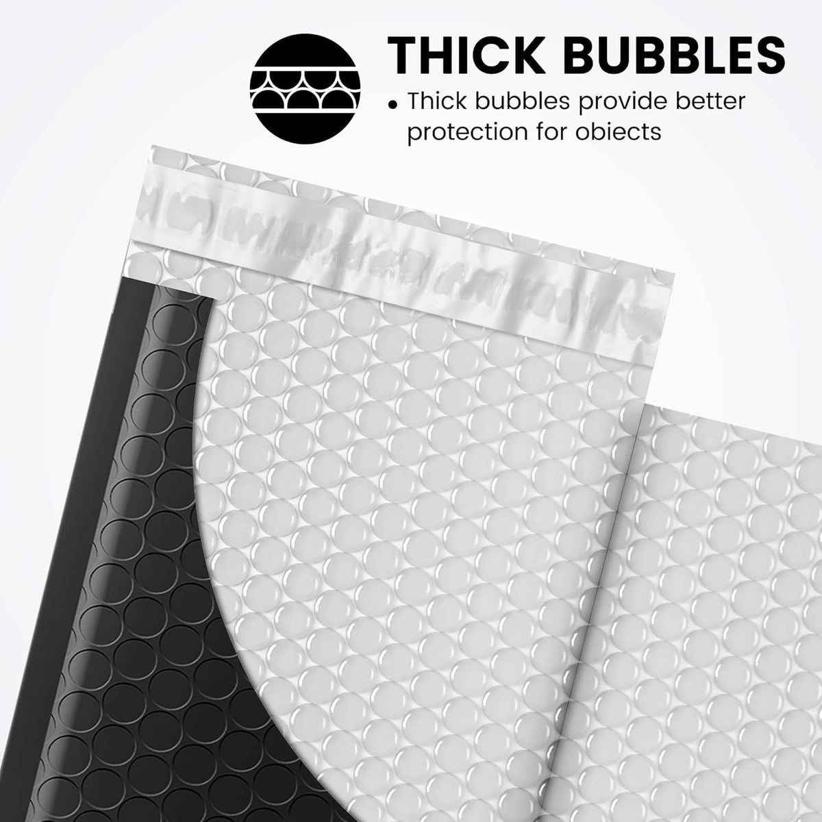 Black Bubble Mailers 4x8" 200 Pack Waterproof Padded Envelopes