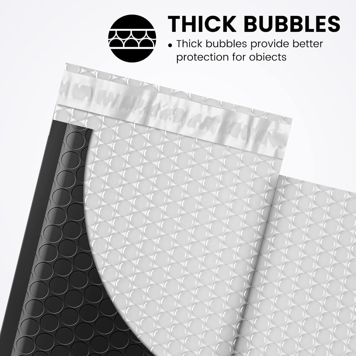 4x8 Bubble Mailer 260 Pack Black Padded Envelopes Usable Size 4x7"