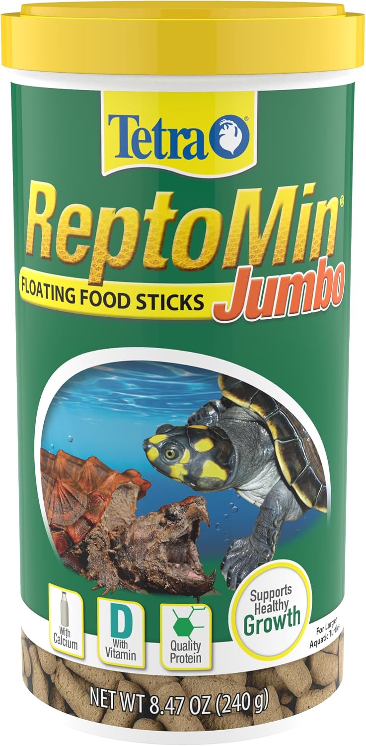 ReptoMin Jumbo Floating Food Sticks, 8.47 Ounces (240 Grams), Soft Stick Food Formulated for Larger Aquatic Turtles