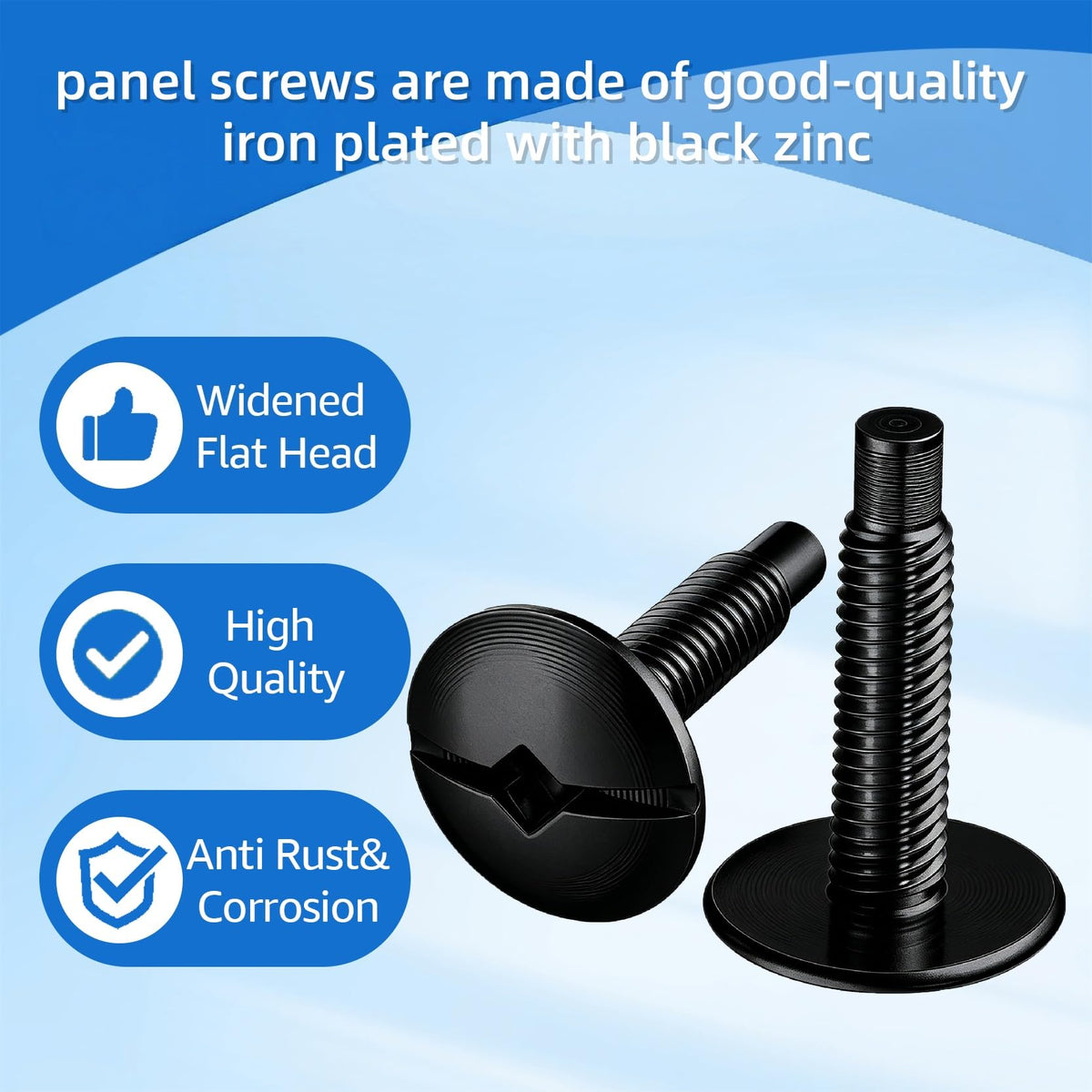 18 Pcs Load Center Cover Replacement Screws, Electrical Panels Screws Black