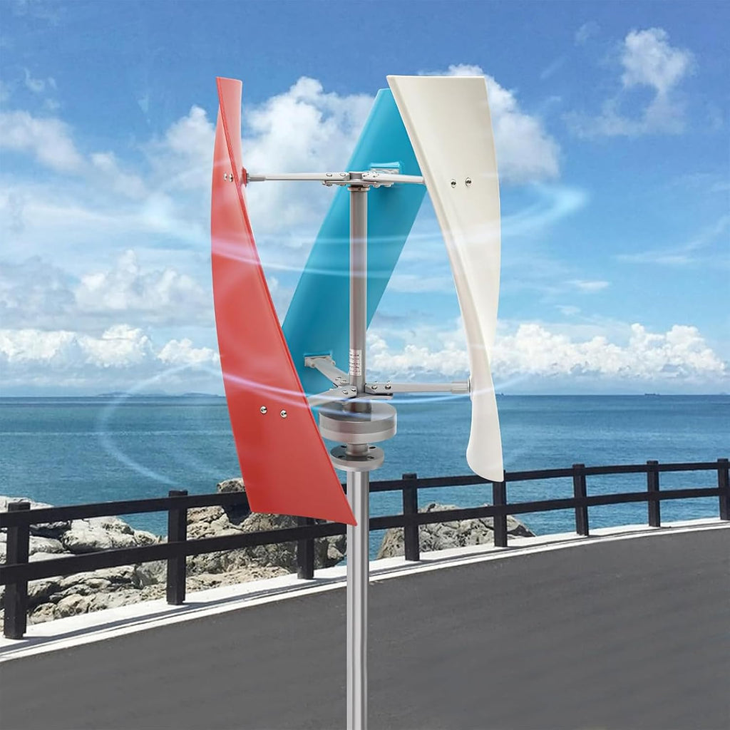 Vertical Wind Turbine 10000W, 3 Phase AC Permanent Magnet Generator for Home Street Lighting with MPPT Controller, 3