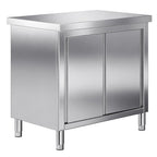 36-Inch Stainless Steel Work Table with Cabinet