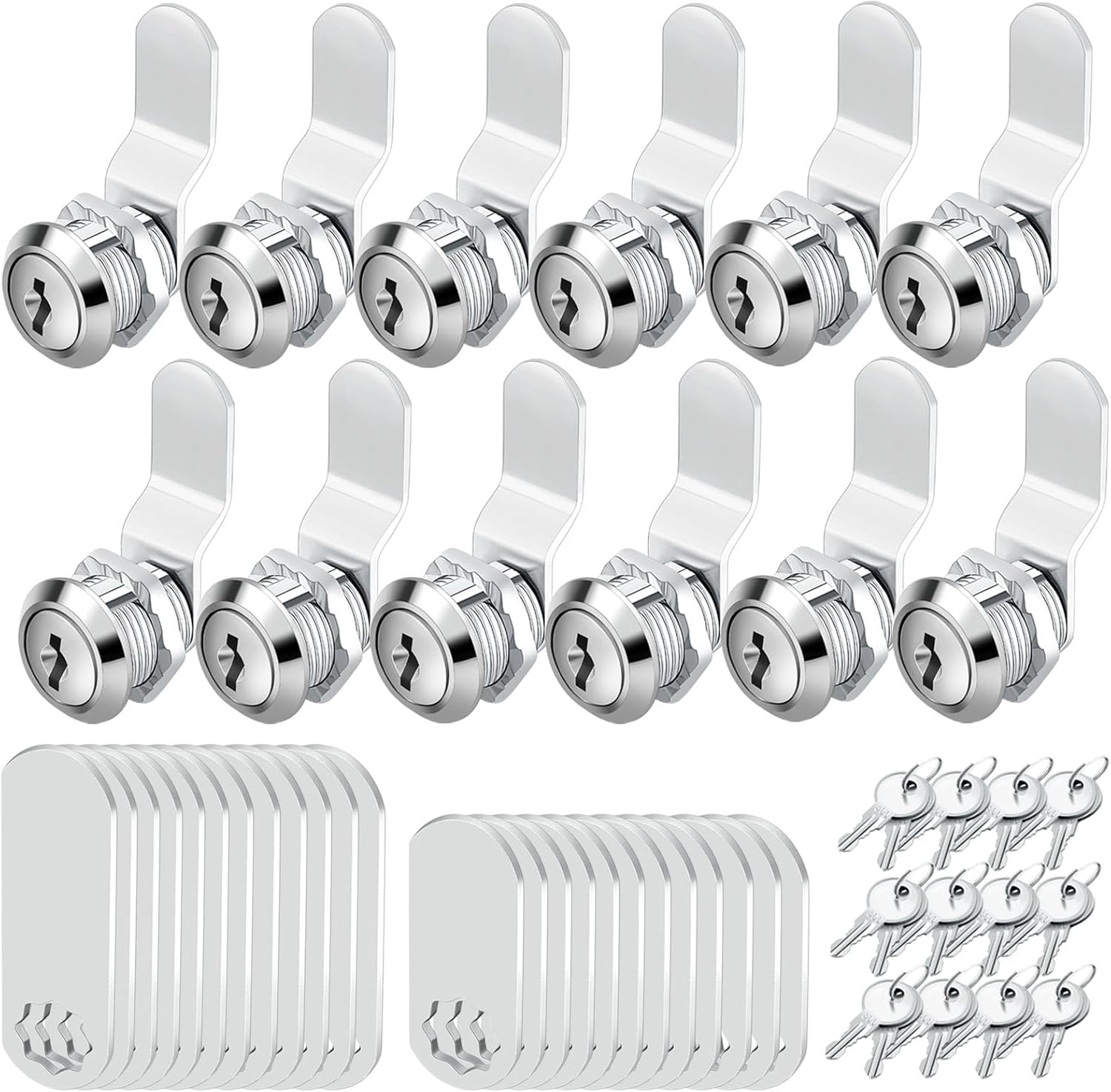 5/8 Cam Locks - 5/8 Diameter Cam Lock Keyed Alike Cabinet Locks Secure Files Drawers Mailbox RV Cylinder Replacement