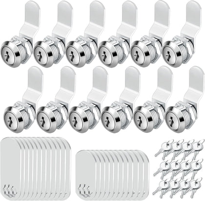5/8 Cam Locks - 5/8 Diameter Cam Lock Keyed Alike Cabinet Locks Secure Files Drawers Mailbox RV Cylinder Replacement