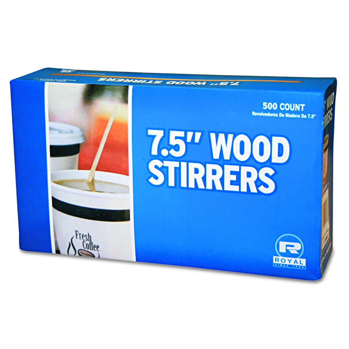 R825 7-1/2 Inch Wood Coffee Stirrer 500-Pack