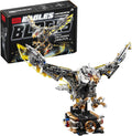 1168-PCS Mechanical Eagle Building Block Set with LED Light, Movable Linkage Gears, Display Stand - Animals Building