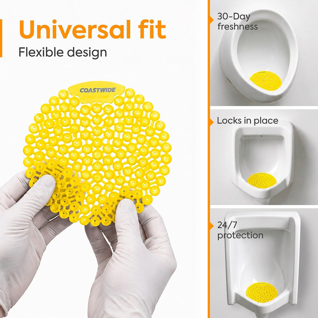 Staples Coastwide Professional Urinal Screen, Citrus Scent, 10/Box