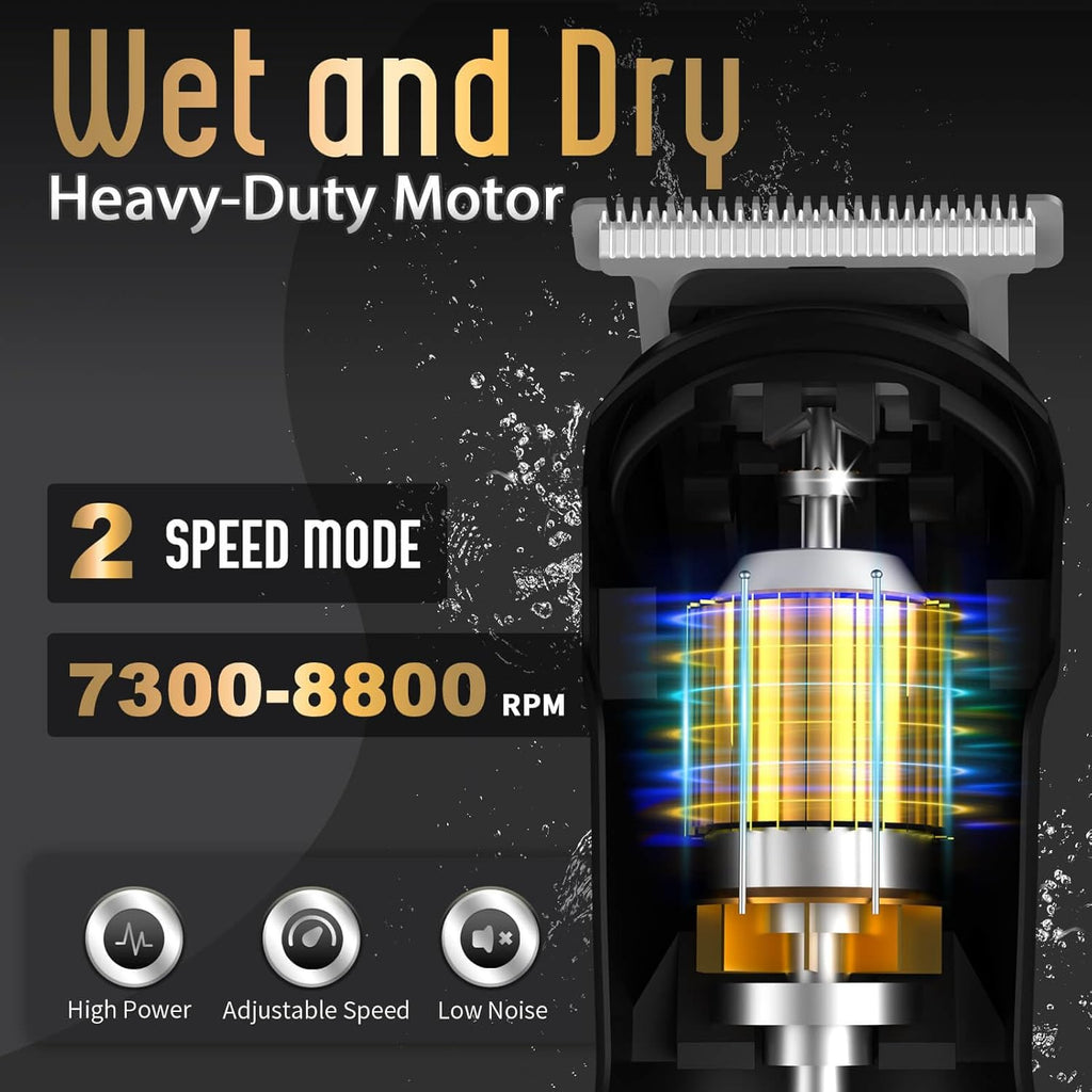 Beard Trimmer for Men, Waterproof Electric Razor for Nose, Body, Face & Mustache, Cordless Hair Clippers Shavers