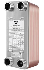 AB Plate Heat Exchanger, 5"x 12" 40 Plates Water To Water Heat Exchanger, Copper/SS316L Stainless Steel Brazed Plate Heat Exchanger For Floor Heating, Water Heating, Snow Melting