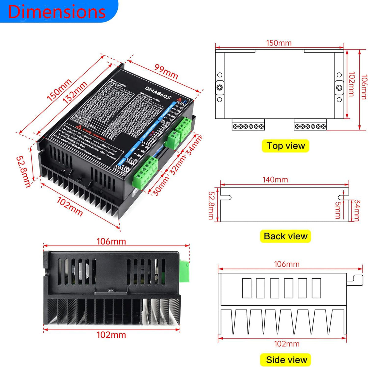 YIDOFENG CNC DMA860S Digital Stepper Driver