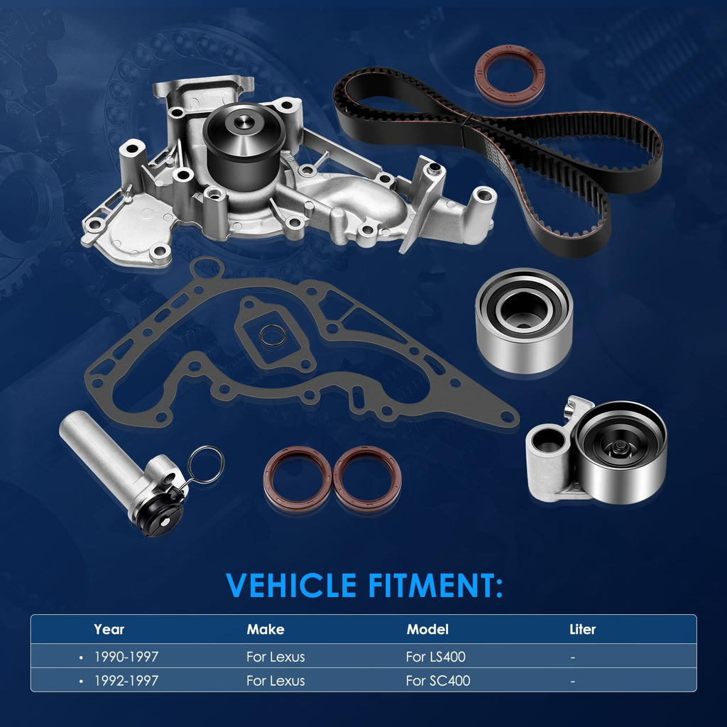 ECCPP Engine Timing Belt Kit with Water Pump Compatible with Lexus