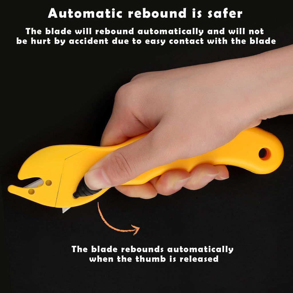 Dual Blade Package Opener with 10 Pcs Stainless Steel Blade