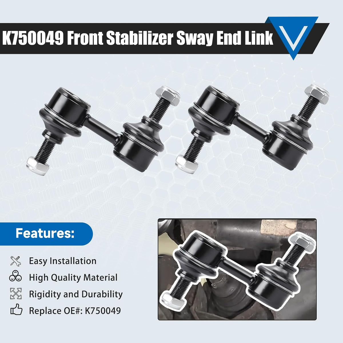 K750049 Sway Bar Links - Front Stabilizer Bar End Links Compatible with 2003-2013 Subaru Forester 2002-2016 Impreza 2005-2009 Legacy Outback