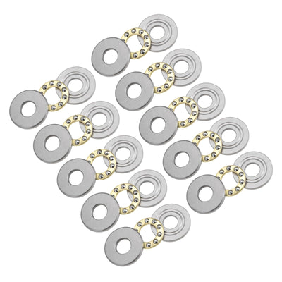 Kozelo 10pcs F8-22M Thrust Ball Bearing - [8mm x 22mm x 7mm] Chrome Steel Miniature Thrust Bearing with Washer for Machine Tool Use