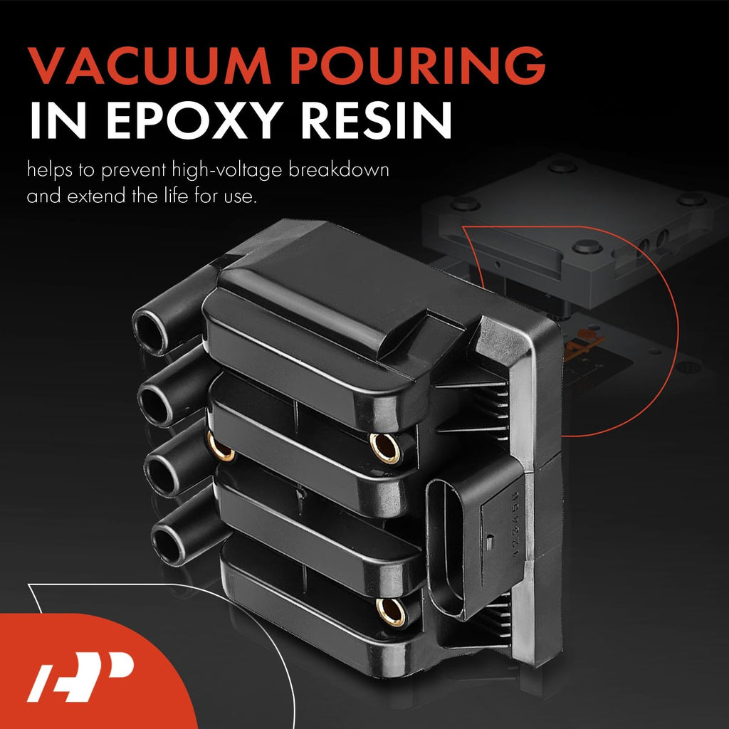 A-Premium Engine Ignition Coil Pack Compatible with Volkswagen
