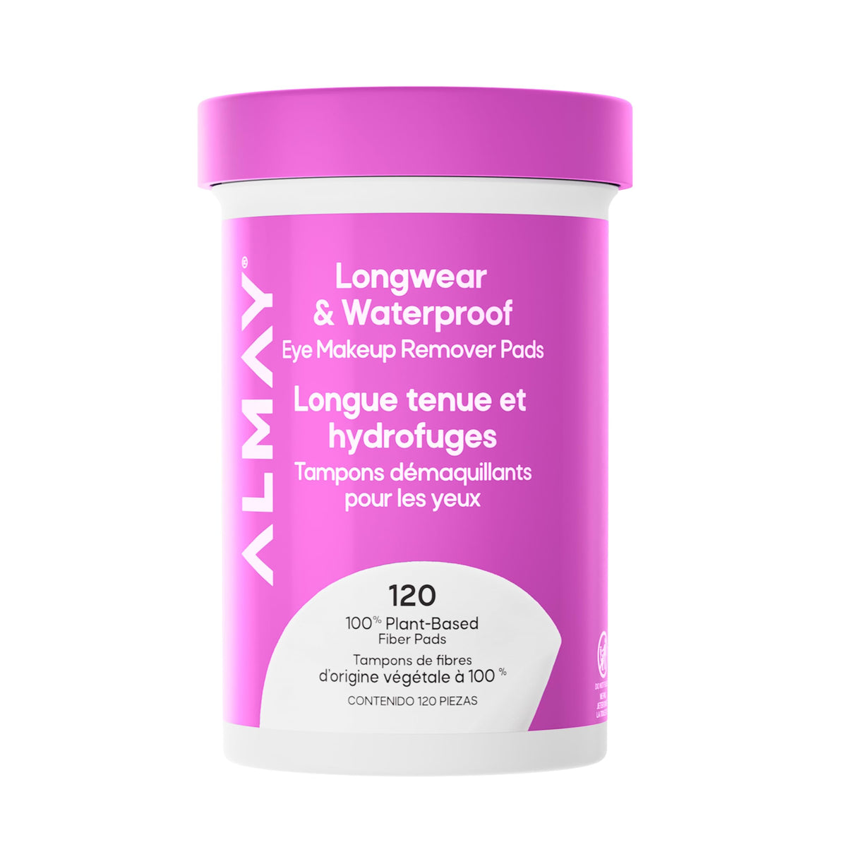 Longwear & Waterproof Eye Makeup Remover Pads, 120 Count