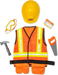 Melissa & Doug Construction Costume, Pretend Play Dress Up Set (6-Pc) Tools, Vest & Accessories, Role Play Toys for