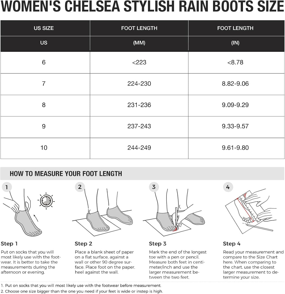 Women's Chelsea Rubber Rain Boots Ankle Rain Boots Waterproof Women Neoprene Short Garden Boots