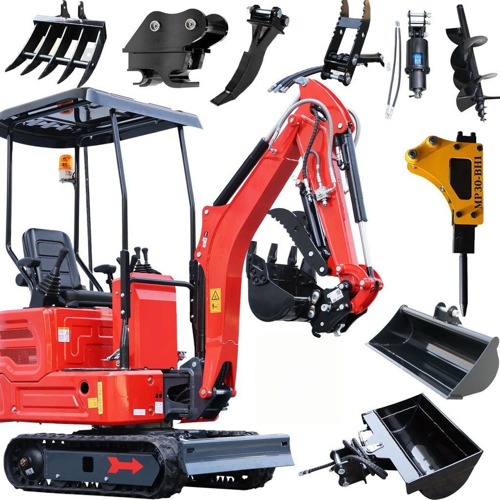 DS319CB,1.4 Ton Mini Excavator w/Kubota-Diesel Engine, w/Side Swing Boom