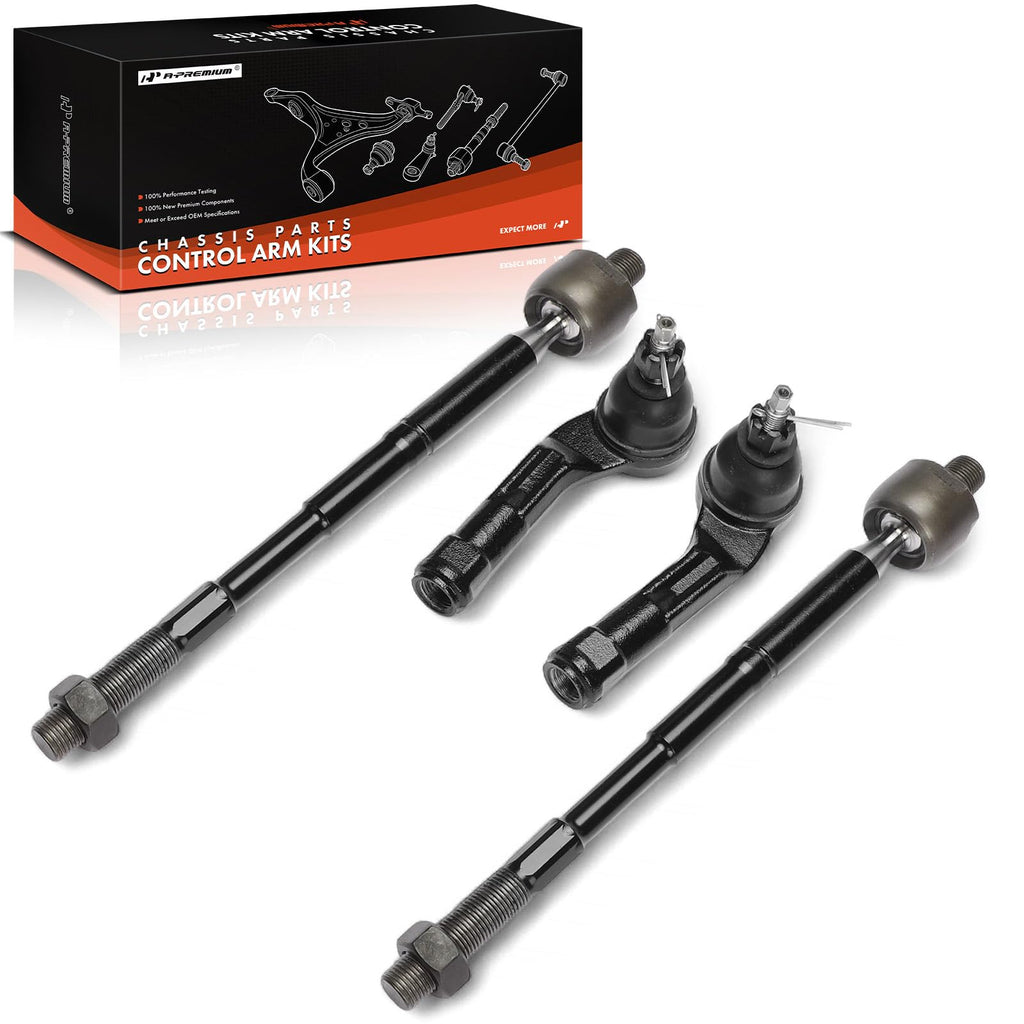 A-Premium Front Inner Outer Tie Rod End Kit, Compatible with Kia