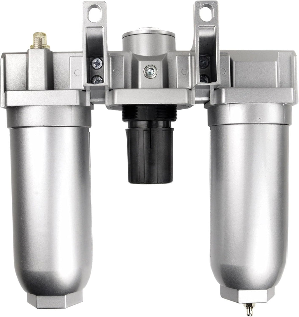 THB 1" Compressed Air Moisture Filter Regulator Lubricator Combo w Auto Drain