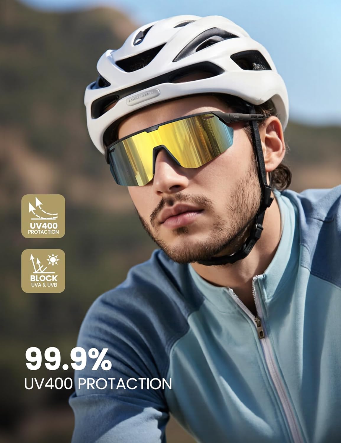 24g Polarized Sports Sunglasses for Men Women - UV400 Protection Sun Glasses for Baseball Running Cycling Fishing