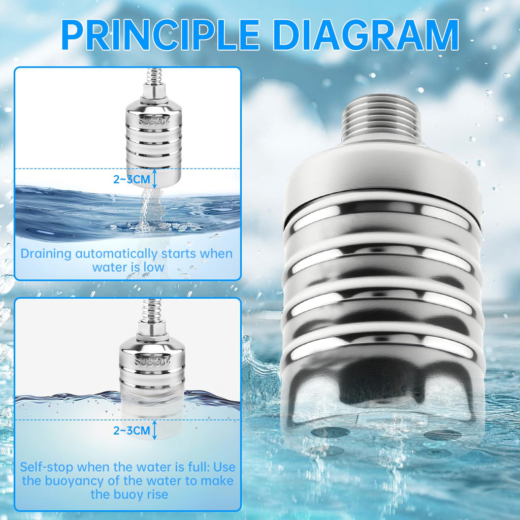 Float Valve Automatic Water Level Control Water Float Valves 1/2 to 3/4in