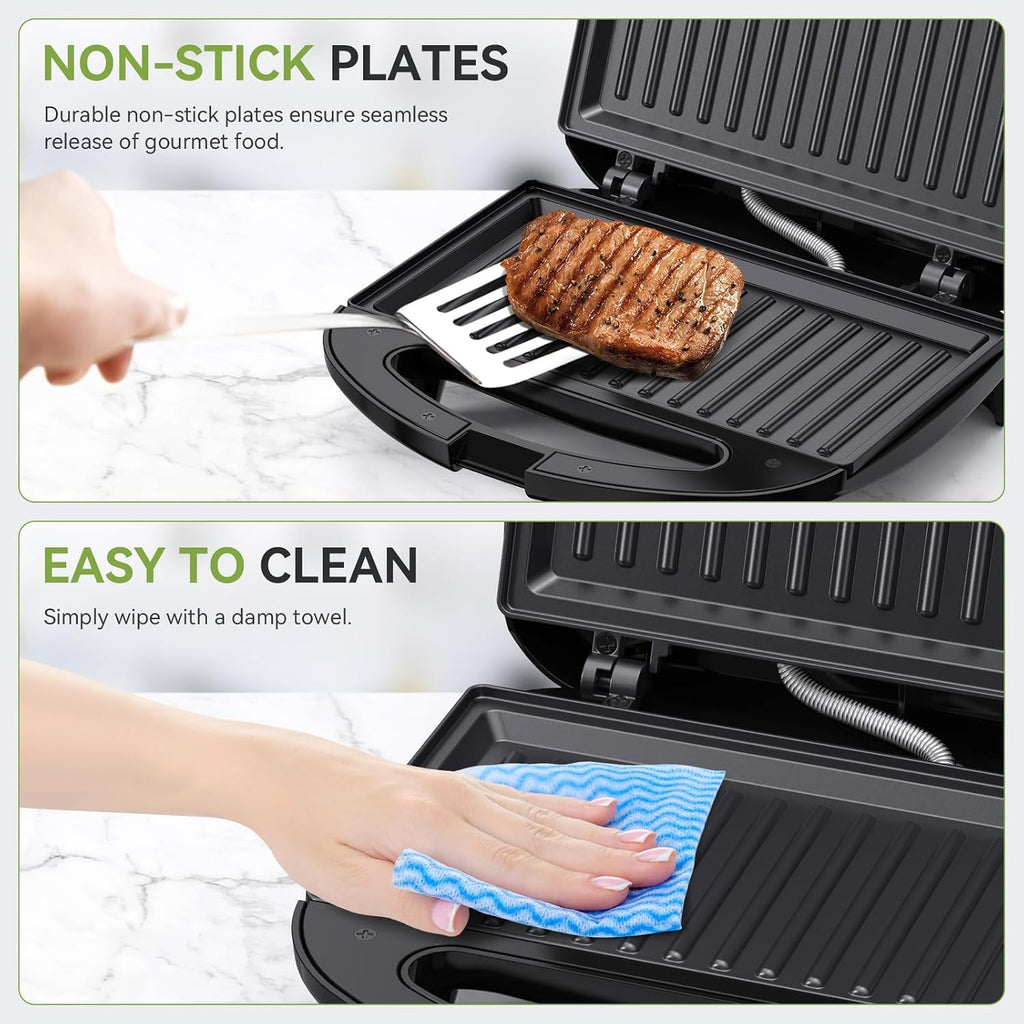 Panini Press Sandwich Maker, 2-Slice Sandwich Toaster Grill