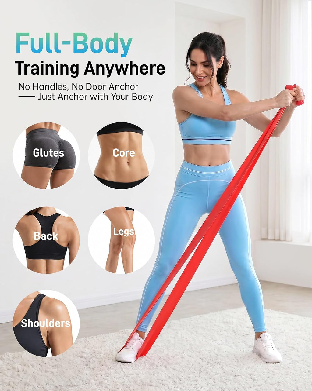 Pilates Flexbands, 5-Pack Latex-Free Resistance Bands Set – Exercise Bands for Pilates, Yoga, Stretching & Physical