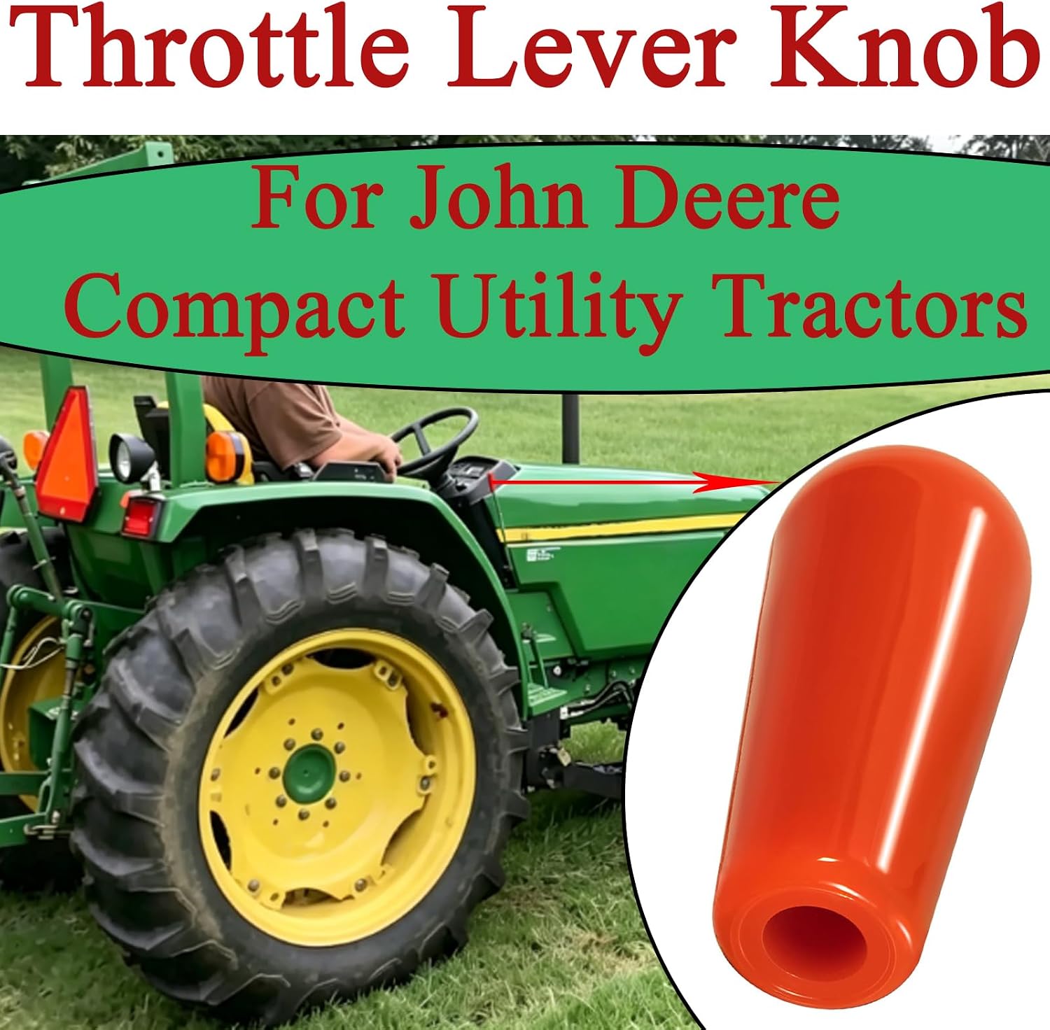 CH13278 Throttle Lever Knob for John Deere Compact Utility Tractors 650 750 850 950 1050 670 770 790 870 970 1070