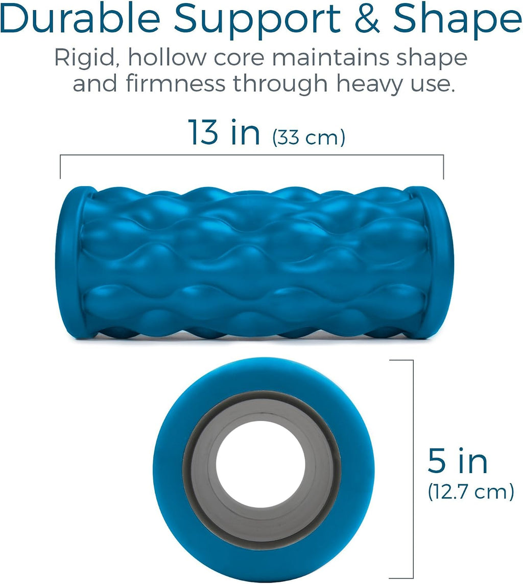 Massage Foam Roller - Textured for Deep Tissue Muscle Relief to Boost Recovery, Flexibility, Mobility - Back Pain