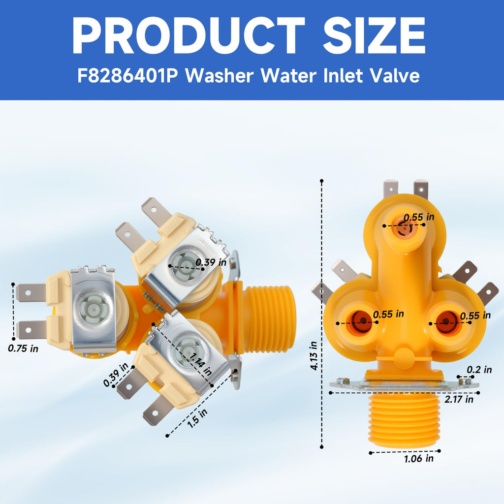 F8286401P Washer Water Inlet Valve Replacement for Speed Queen