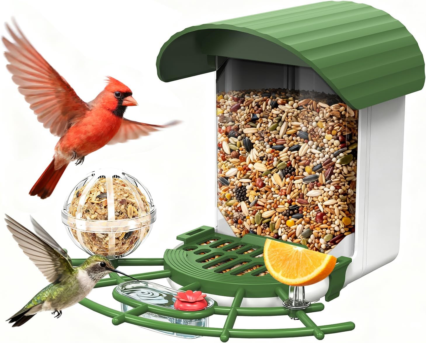 Bird Feeder, 3.3LB Bird Feeder for Outdoors, Wild Bird House for Hummingbird, Cardinals, Ideal Christmas Gift for