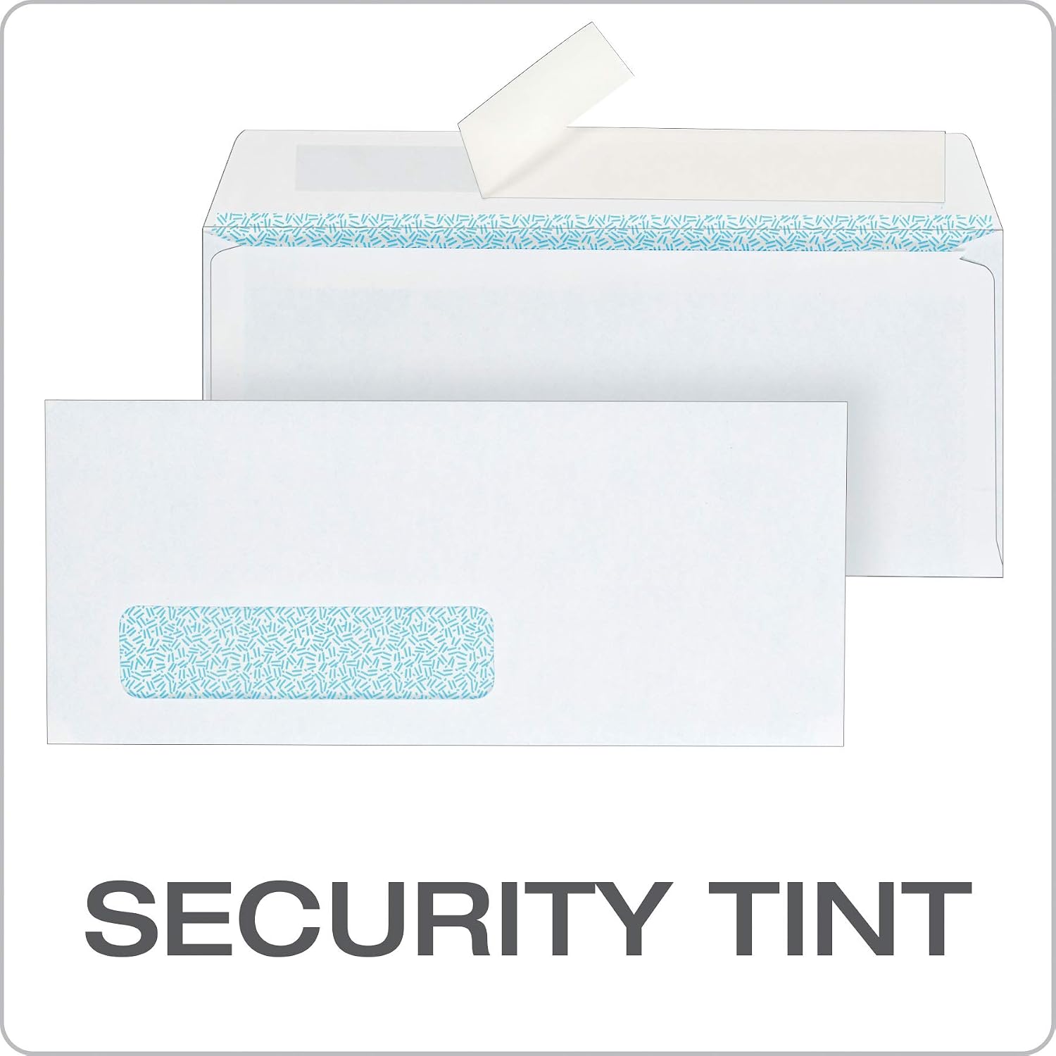 #10 Single-Window Security Envelopes, 4-1/8 x 9-1/2 Inch, Self Seal, White, for Mailing Invoices, Statements &