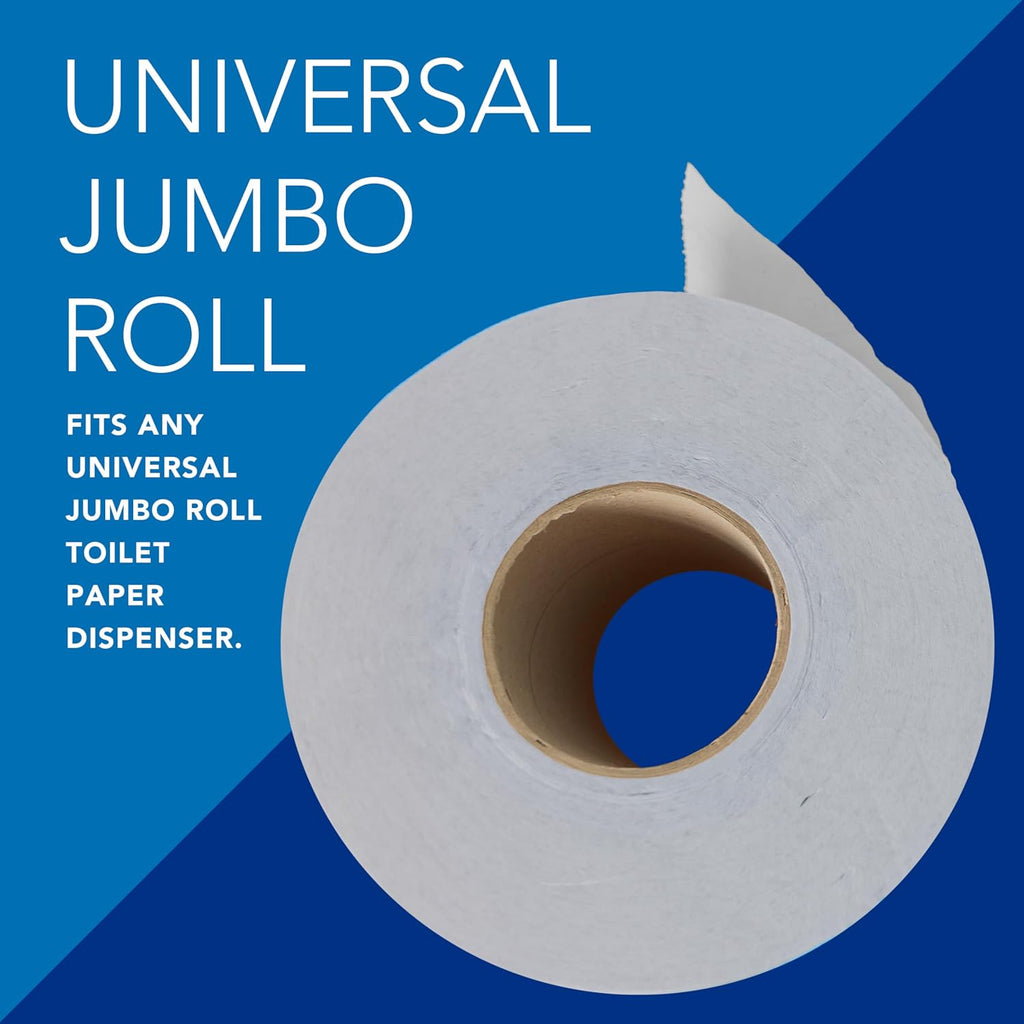 Jumbo Roll Toilet Paper, Bulk, 12 Rolls x 1000' (67805)
