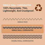 AVIDITI White Shipping Boxes 12"L x 4"W x 4"H, 25-Pack - White Box Crush-Proof Mailers for Packaging, Storage, Gifts