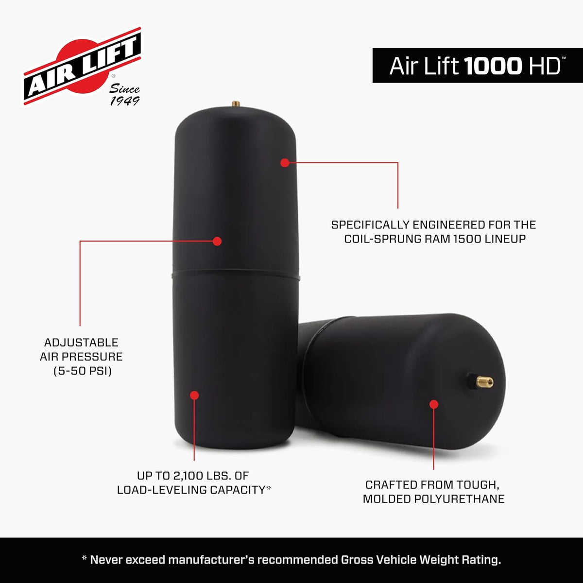 Air Lift 1000 HD Air Spring Kit for 2019-2026 Ram 1500-60828HD