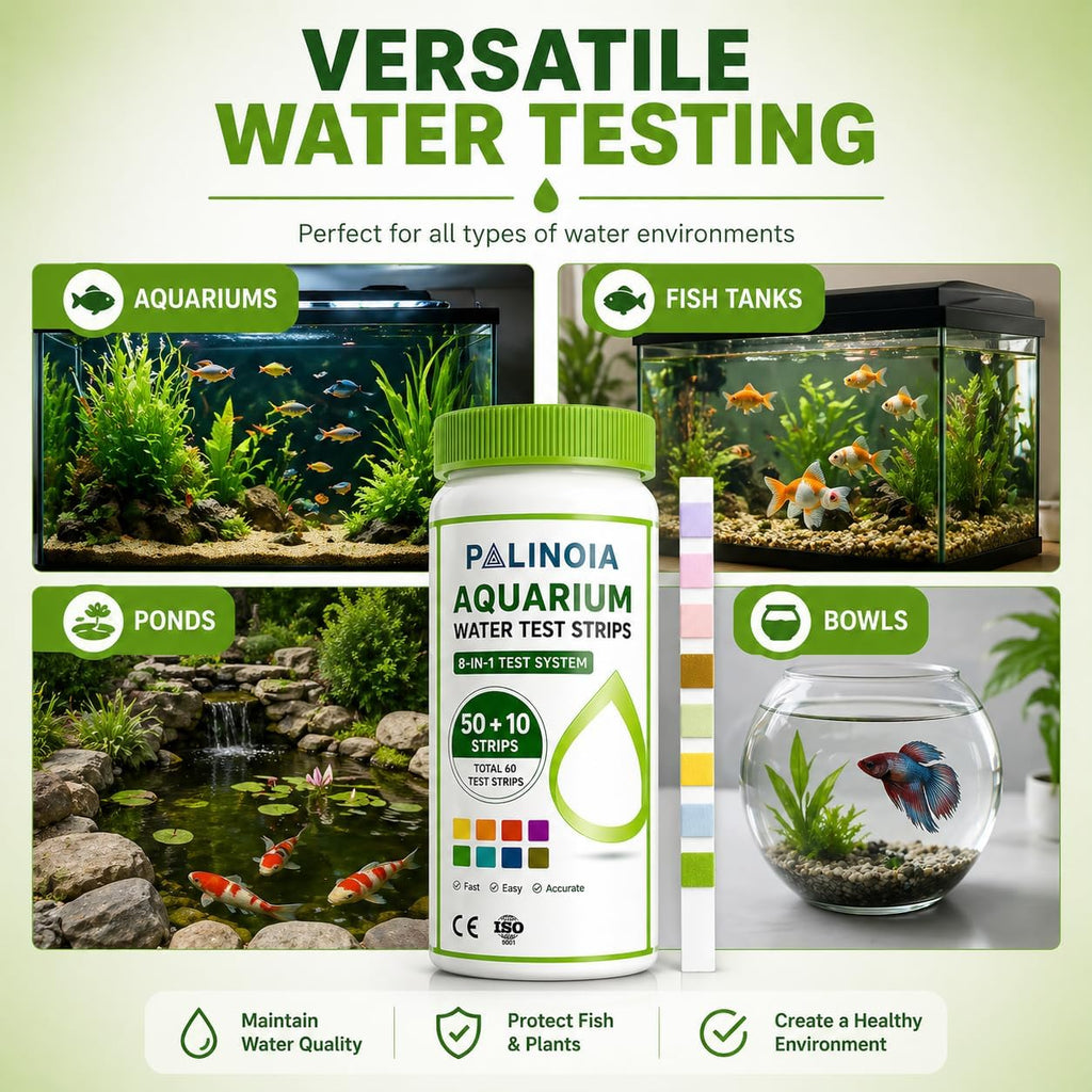 8-in-1 Aquarium Water Test Strips, 60 Count
